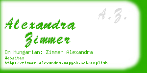 alexandra zimmer business card